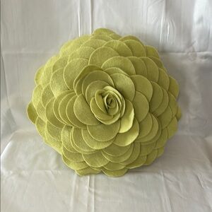 Lime Green Floral Decorative Accent Pillow